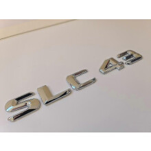 Slc43 Emblema distintivo per bagagliaio posteriore con numero e lettera cromata argento Classe Slc Mercedes