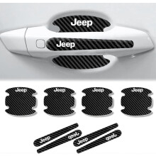 Lot de 4 films protecteurs de peinture pour poignées de portières de voiture, avec logo Jeep, accessoire