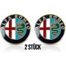 2 X 74mm Badge Alfa Romeo Gt 147 159 Brera Mito Giulietta Giulia Capot