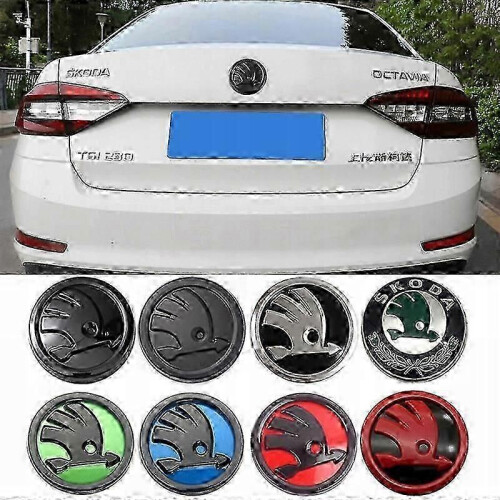 2 Stück Skoda Autoembleme 80 mm 90 mm 2