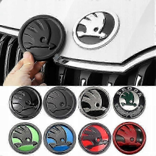 2 Stück Skoda Autoembleme 80 mm 90 mm 1
