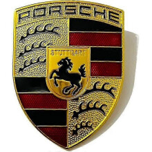 Emblem, Abzeichen, Logo, Porsche Motorhaube, Metall -CAN