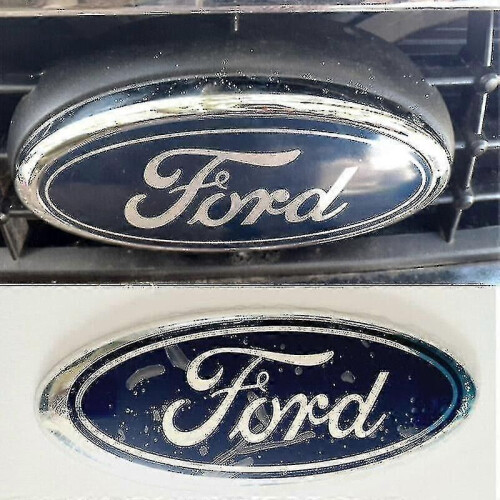 Ford Emblem Oval Blau/Chrom 145 x 60 mm Front-/Heck 1