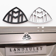 1 Stück 3D Maybach Front- und Heck-ABS-Autoemblem-Aufkleber Heckstoßstangenverkleidung Tür-Kofferraum-Aufkleber