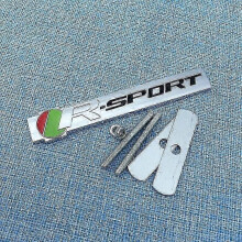 (Frontgrill Silver) 3D Metall Svart Bilfrontgrill Skärm R Sport Emblem Badge Logo Klistermärke F