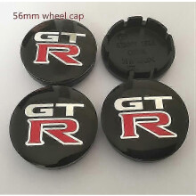 (56mm GTR) 4 st 3D 56mm 60mm 65mm 68mm Nismo GTR-logotyp Bilemblem Hjulcenterkapslar Emblemskyddsklistermärken