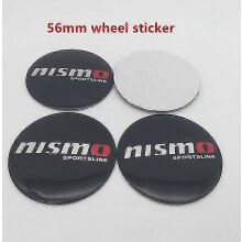 (56mm nismo 1) 4 st 3D 56mm 60mm 65mm 68mm nismo GTR-logotyp Bilemblem Hjulcentrumkapslar Emblemskydd