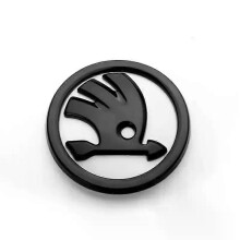 (90 mm, weiß) Emblem für Motorhaube und Heckklappe, passend für Skoda Octavia, Rapid, Kodiaq und Karoq