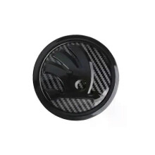 (90 mm Carbon Black) Emblem für Motorhaube und Heckklappe, passend für Skoda Octavia, Rapid und Kodiaq