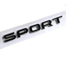 (Sport Svart Silver) 3D ABS-logotyp Range Rover-bokstäver Emblemklistermärke Bilhuv Emblem för Ran