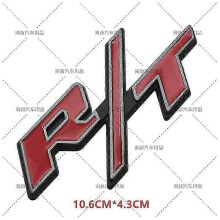 (T-03) Metall R/t Rt-logotyp emblembricka bilgrillklistermärken för Dodge Journey Charger Challenger