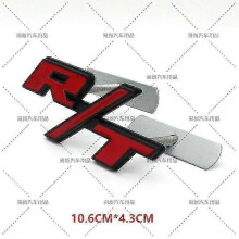 (T-08) Metall R/t Rt-logotyp emblem bricka bilgrill klistermärken för Dodge Journey Charger Challenger