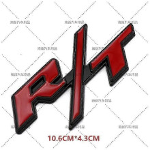 (T-02) Metall R/t Rt-logotyp emblem bricka bilgrill klistermärken för Dodge Journey Charger Challenger
