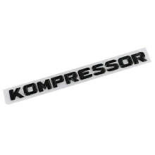 (188x13mm-blank svart) 3D ABS Kompressor-logotyp med bokstäver, bagageutrymmesemblem för C E SLK 23