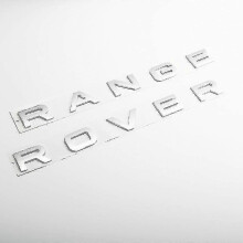 (Matt Silber RR) 3D ABS Logo Range Rover Buchstaben Emblem Aufkleber Auto Motorhaube Emblem für Range