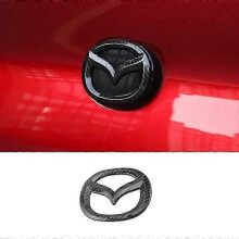 (Bakre kolfiber) Bilgrill emblem bagagerumsemblem för Mazda 3 Axela 2020 rattklistermärke kolfiber