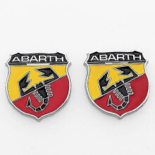 (Abarth-BDJ x) 3D-metall Abarth Scorpion-logotyp bilskärmens sidoklistermärke bak emblem kreativ dekoratio