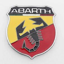 (Abarth-BDJ D) 3D-metall Abarth Scorpion-logotyp bilskärmens sidoklistermärke bak emblem kreativ dekoratio