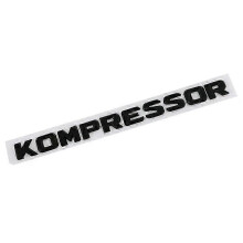 (248x18mm-Mattsvart) 3D ABS Kompressor-logotyp bokstäver Bagageemblem för C E SLK 230 200 C230 C180