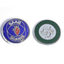 (Fram SCANIA 1 ST) 68 mm 2 3-stifts Saab-bil framhuv motorhuvslogotyp bak bagageutrymme stötfångar