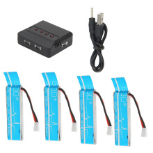 4 Stück Blaue Lithium-Ionen-Akkus für Ferngeschwindigkeitshelikopter 3,7V 520mAh