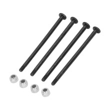 4 Stk Schraubensatz Stahl Schwarz Silber Muttern 144010