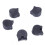 5pcs Practical Rubber clarinet Finger Cushions Black 3