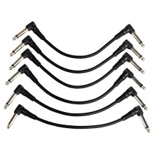 (Black) A Set of 6 Effect Device Connection Lines for Musical Instrument Accessories