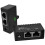 (Black) 100M Ethernet Network Switch Separator Network Hub Splitter POE Power Supply Box 4