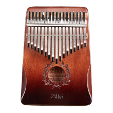 (Gradient) 17 Keys Gauntlets Thumb Piano Mahogany Kalimbas Wood Acoustic Musical Instrument for Beginner With Accessories