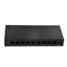 (EU Plug) 9-Port 100M Ethernet Switch RJ45 Network Cable Hub Ethernet Splitter for Dormitory Home Monitoring