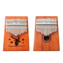 (Letter) 17-Key Kalimbas Wooden Finger Thumb Piano Mbira Education Musical Instrument Toy