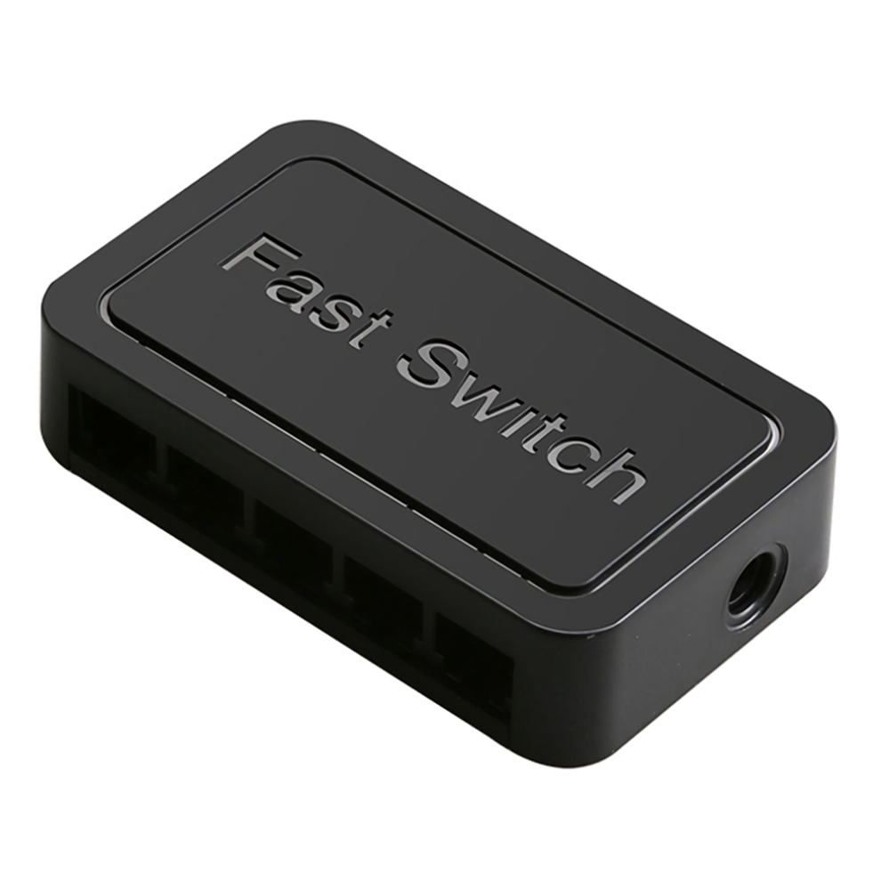 (US Plug) 5-Port Mini Switch 100Mbps Ethernet Switch Plug and Play RJ45 Network Splitter