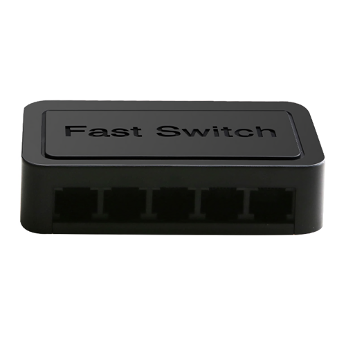(EU Plug) 5-Port Mini Switch 100Mbps Ethernet Switch Plug and Play RJ45 Network Splitter 2