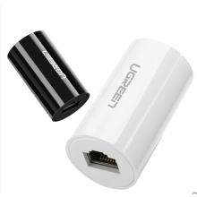 (White) RJ45 Ethernet Adapter 8P8C Female to Female Anti-Thunder Rj45 Connector Network Connector Extension Cable Adapter Ethernet Cable