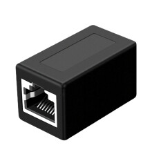 (Black) Ethernet Converter Network Cable RJ45 Connector Female to Female Cat7/6/5e Ethernet Adapter 8P8C Network Extender Extension Cable