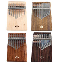 (Mahogany) 17 Keys Wood Kalimba Bottom Hole Style Mahogany Thumb Piano Musical Instrument for Beginner