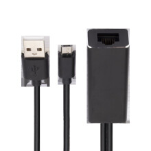 USB2.0 to RJ45 LAN 100Mbps Network Card for Fire TV Stick TV Box with USB Power Supply