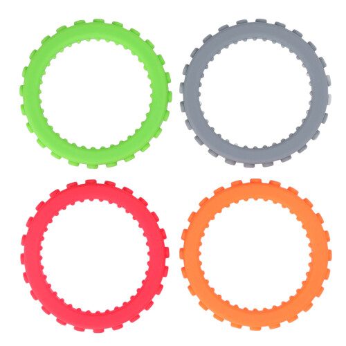 Juego de 4 pulseras de silicona para dentición - refrigerable 1