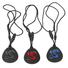 Collar mordedor de silicona de 3 piezas, resistente al calor