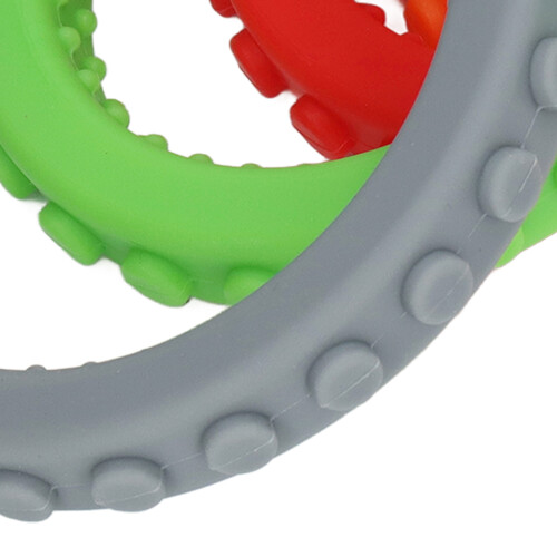 Juego de 4 pulseras de silicona para dentición - refrigerable 2