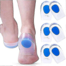 (41 to 45)3 Pair Gel Heel Cups Plantar Fasciitis Inserts - Silicone Gel Heel Pads For Heel Pain, Bone Spur