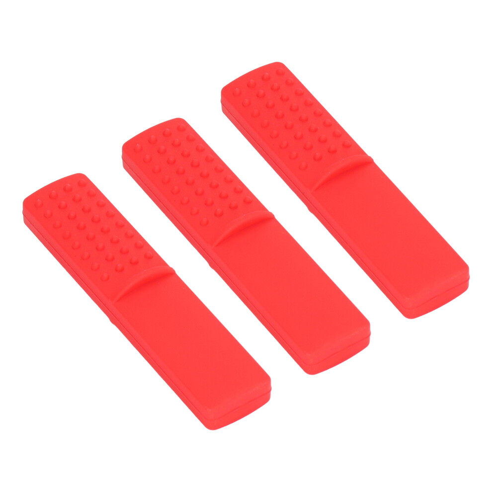 Baby Teething Toy 3Pcs Silicone Freezable Chew Toys For Toddler Autism Red
