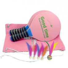 "Set di racchette da badminton per tutte le età con 15 palline, colori vivaci, impugnatura morbida"