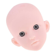 1/4 Scale Female BJD Doll Head with Realistic Grey Eyes for Ball-Jointed Doll Body Customisation