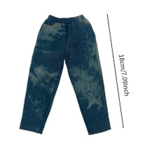 Jeans in denim in scala 1/6 - Pantaloni in miniatura per bambole maschili e action figure da 12"