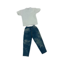 Costume in scala 1/6 con maglietta e jeans per action figure maschili da 12" - Aspetto realistico