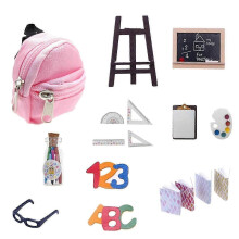 Ensemble de fournitures scolaires à l'échelle 1:12 - Accessoires pour maison de poupée et jeux d'imitation