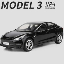 1:24 Cabriolet sportbilsmodell i legering, gjuten metall, leksaksfordon med simuleringsljud och ljus