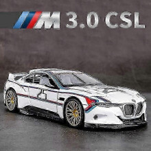 1:24 M4 GT3 Legeringssportbilsmodell Gjuten Metall Leksaksbil Fordon Modellsimulering Ljud och Ljus